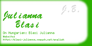 julianna blasi business card